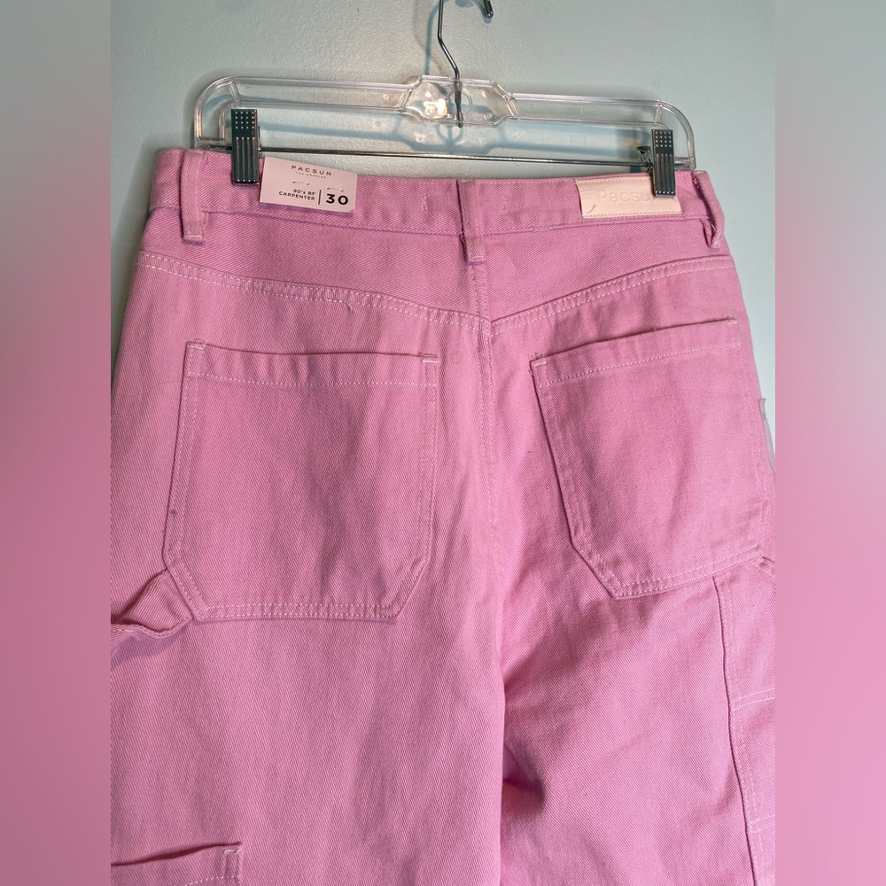 Pacsun Women's 90's BF Carpenter Size 30 Pink Lavender Jeans Pants NWT - Picture 12 of 13